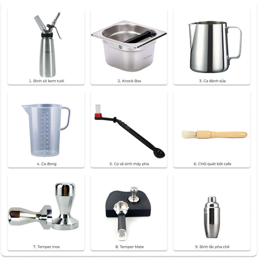 Thiết bị, dụng cụ mở quán cafe: Cần bao nhiêu và làm sao để chọn?