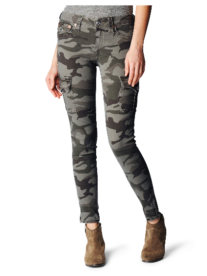 True religion camo hot sale cargo pants womens