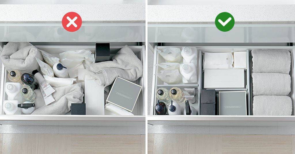 Cách sắp xếp vật dụng hợp lý trong tủ gương lavabo Takara standard