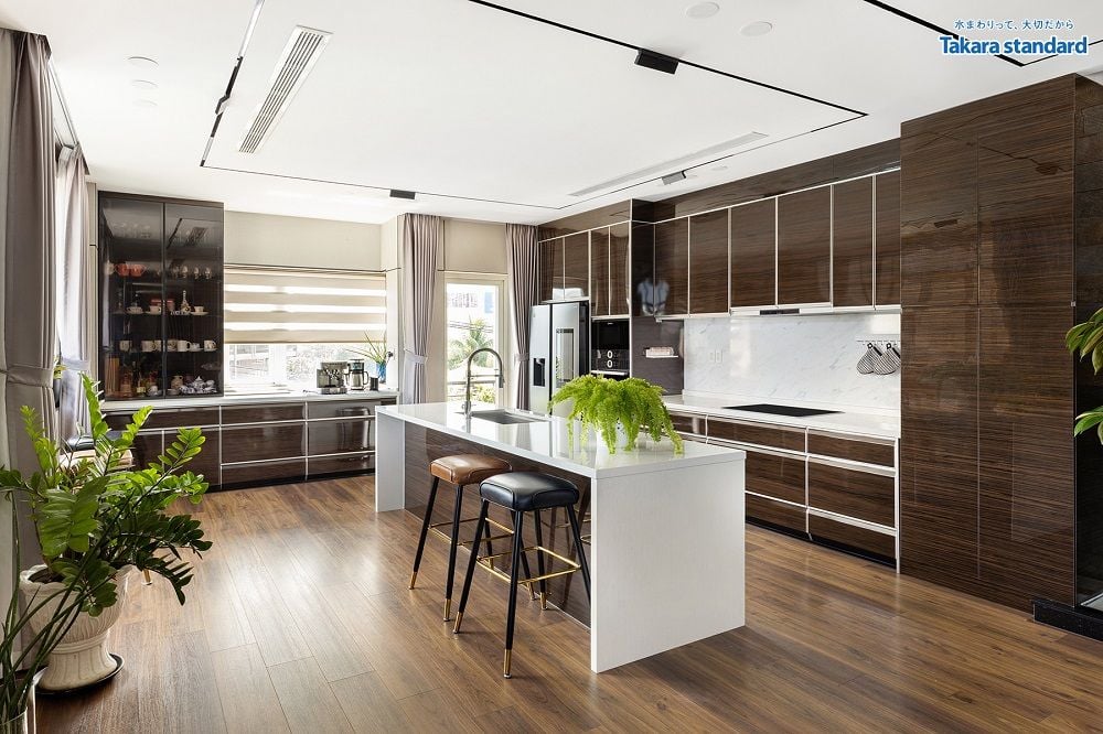 Top 5 mẫu thiết kế phòng bếp biệt thự đẹp hiện đại sáng tạo nhất