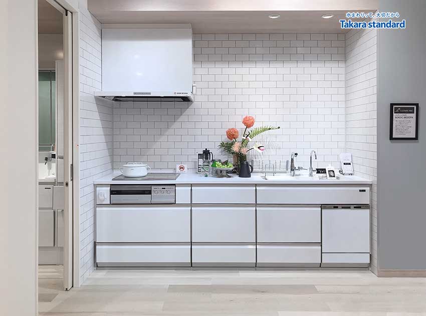 Tủ bếp đẹp kiểu chữ i phong cách tối giản