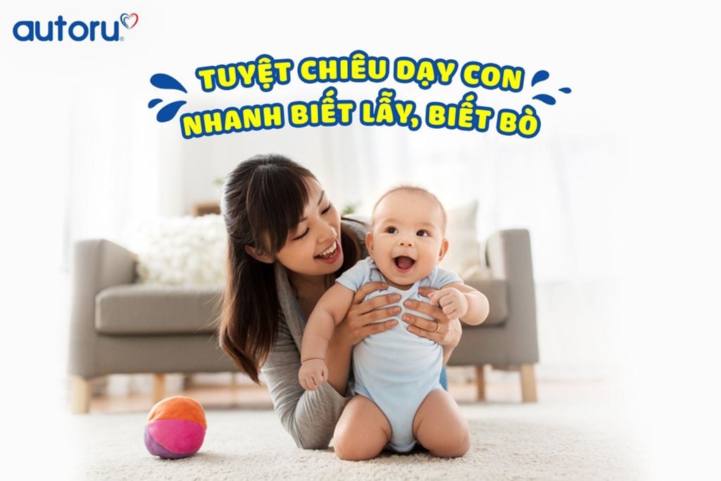 Cách dạy con biết lẫy biết bò nhanh và đúng cách