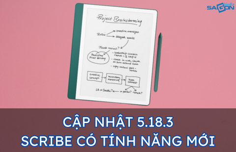 KINDLE CẬP NHẬT 5.18.3: SCRIBE THÊM TÍNH NĂNG MỚI, NHƯNG CÁC MÁY KHÁC THÌ...