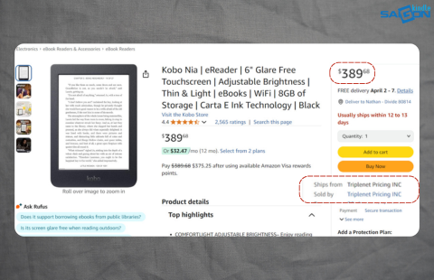 kobo nia bị đội giá trên amazon