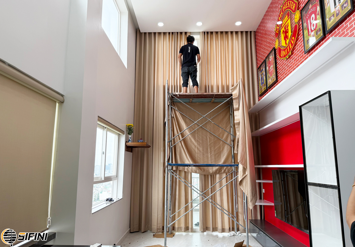 Rèm vải thông tầng động cơ