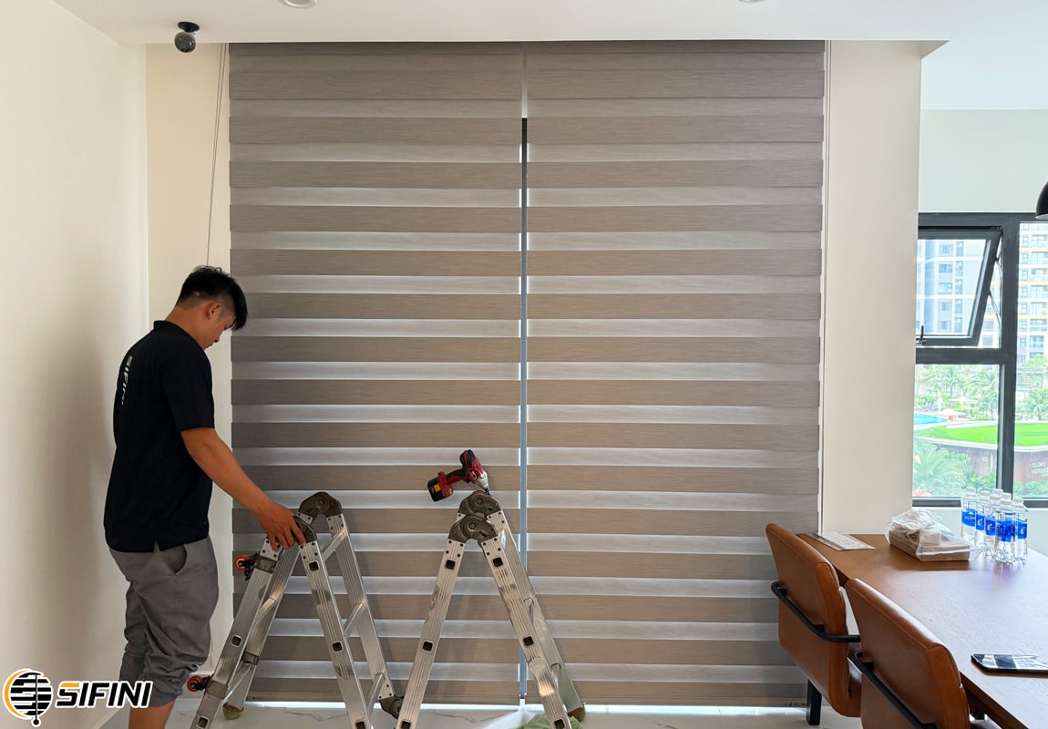 Thi công rèm cầu vồng