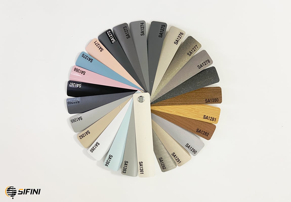 Các màu rèm sáo nhôm