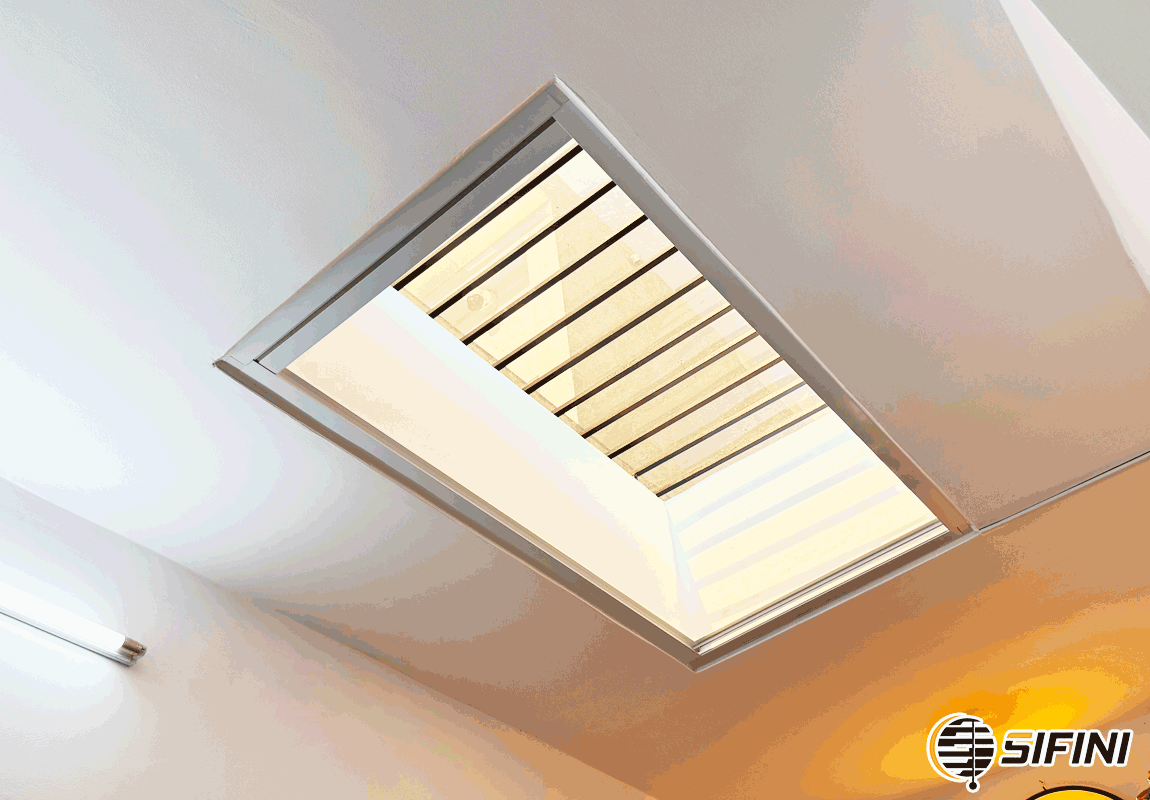 Rèm tổ ong giếng trời tự động