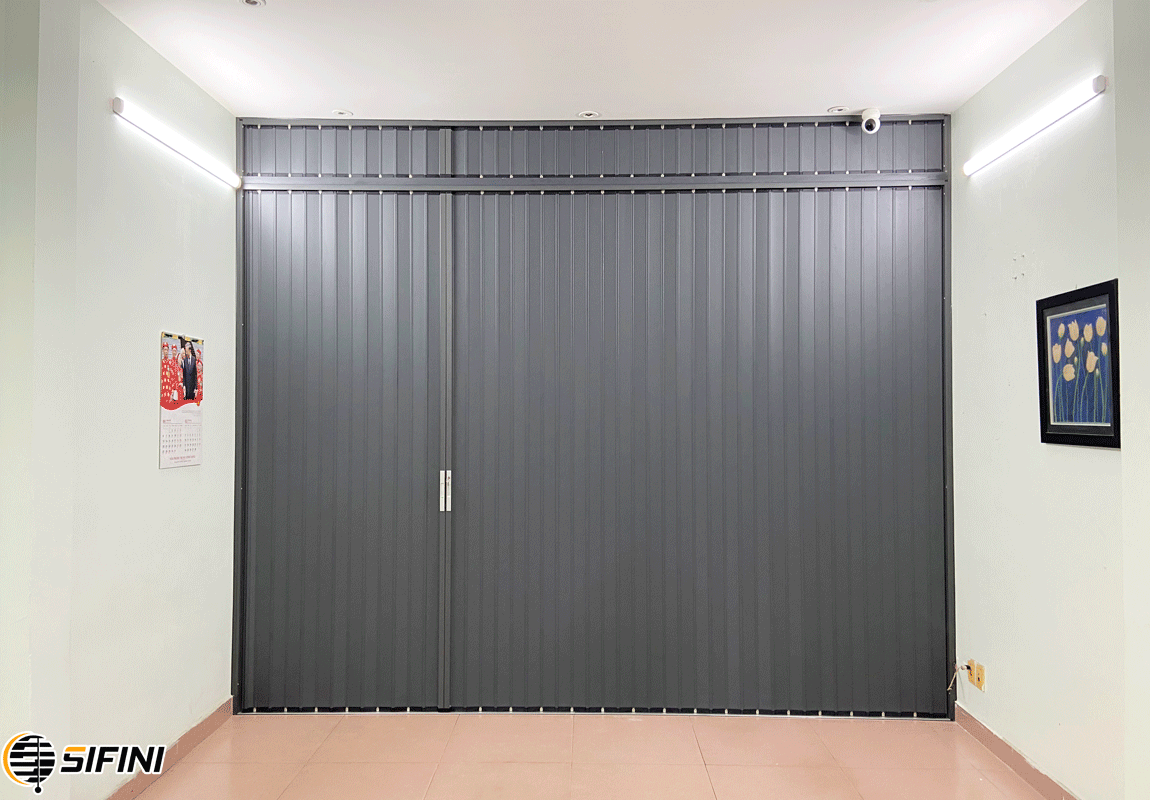 Cửa xếp lá nhôm nguyên tấm