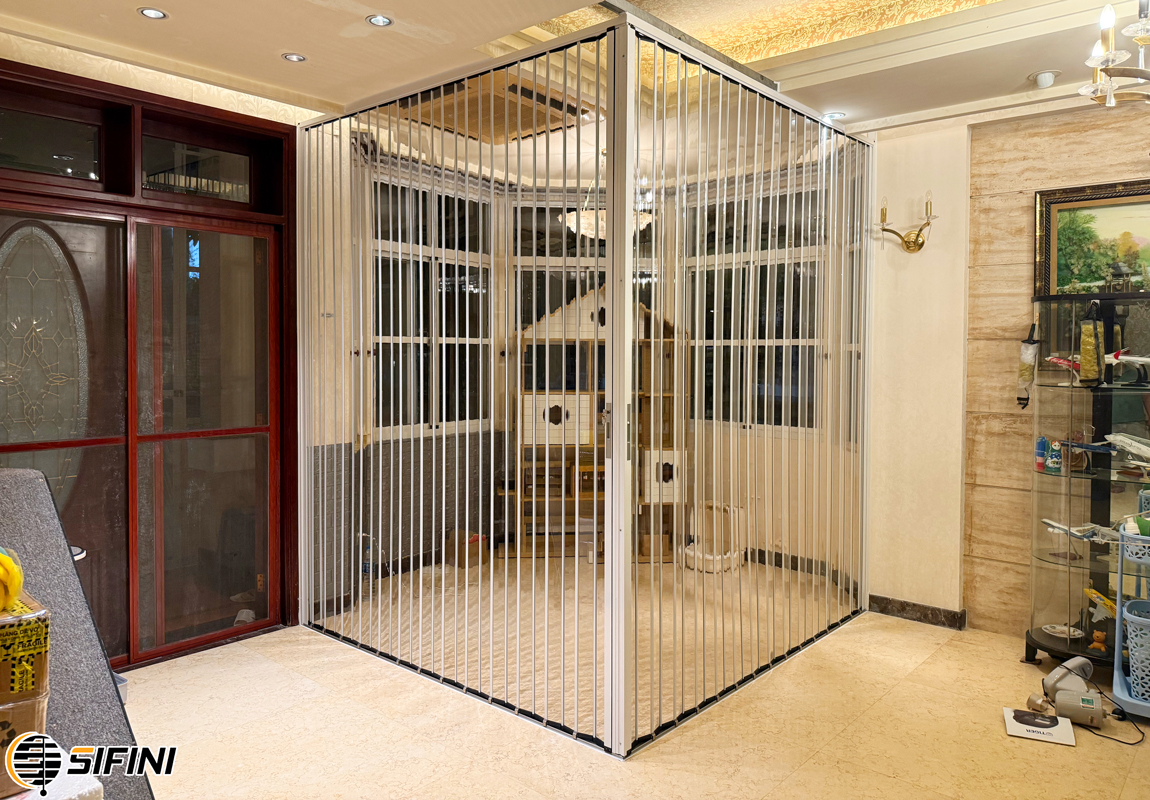 Cửa xếp lá nhựa trong