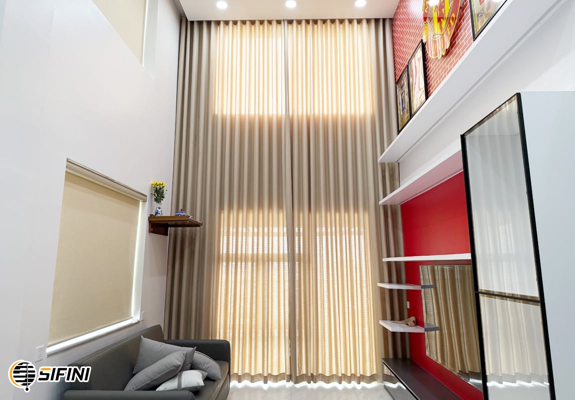 Combo rèm vải rèm cuốn