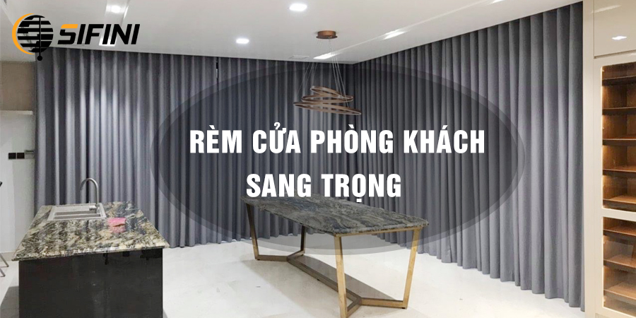 Rèm cửa phòng khách sang trọng