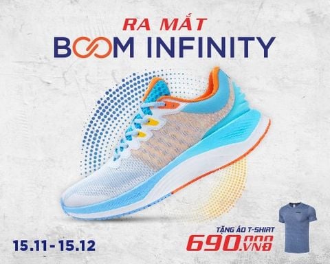 RA MẮT LI-NING BOOM INFINITY – TẶNG ÁO T-SHIRT CAO CẤP 690K