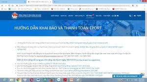Hướng dẫn khai báo và thanh toán Eport