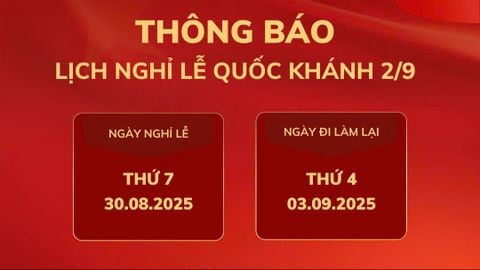Thông báo lịch giao hàng lễ Quốc khánh 2/9