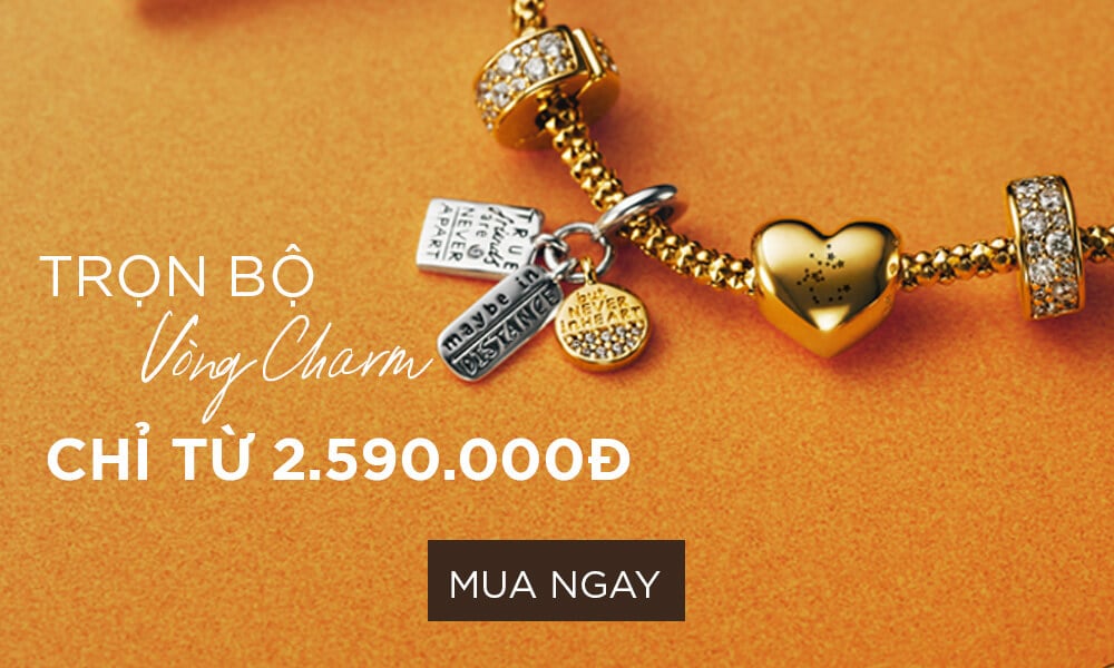 CÁ NHÂN HÓA VÒNG CHARM PANDORA GIẢM TỚI 22%