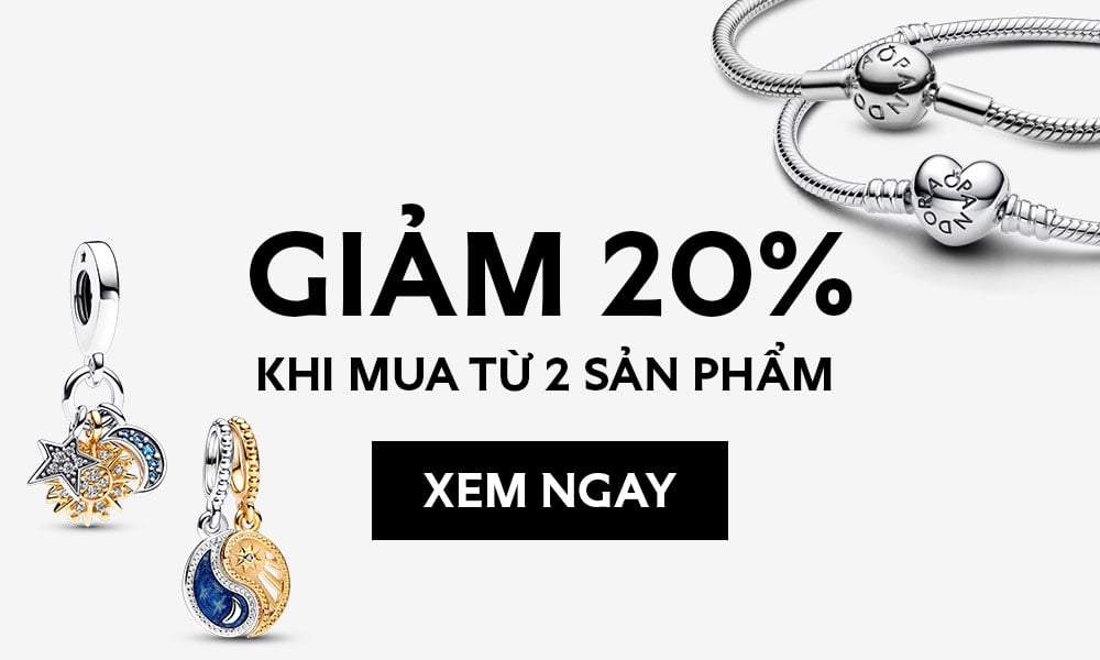 pandora mua 2 sản phẩm giảm 20%