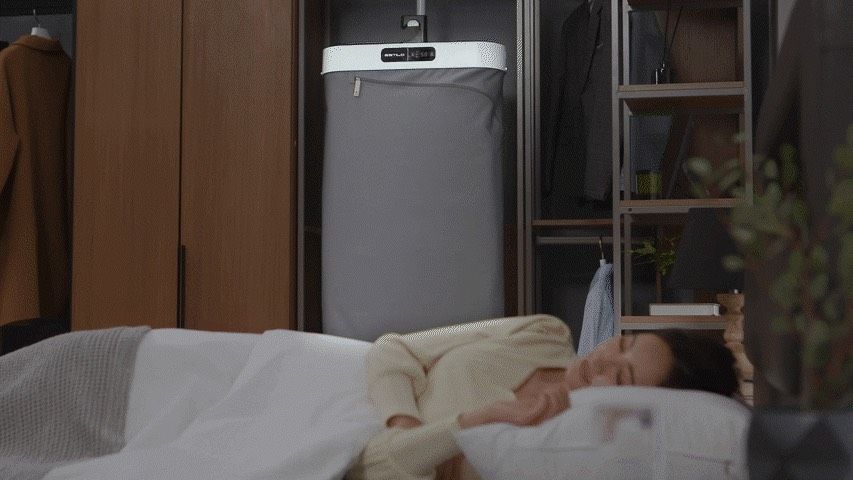Tủ giặt sấy Estilo ILS-100VWSB nhỏ gọn, công nghệ giặt sấy khử mùi quần áo
