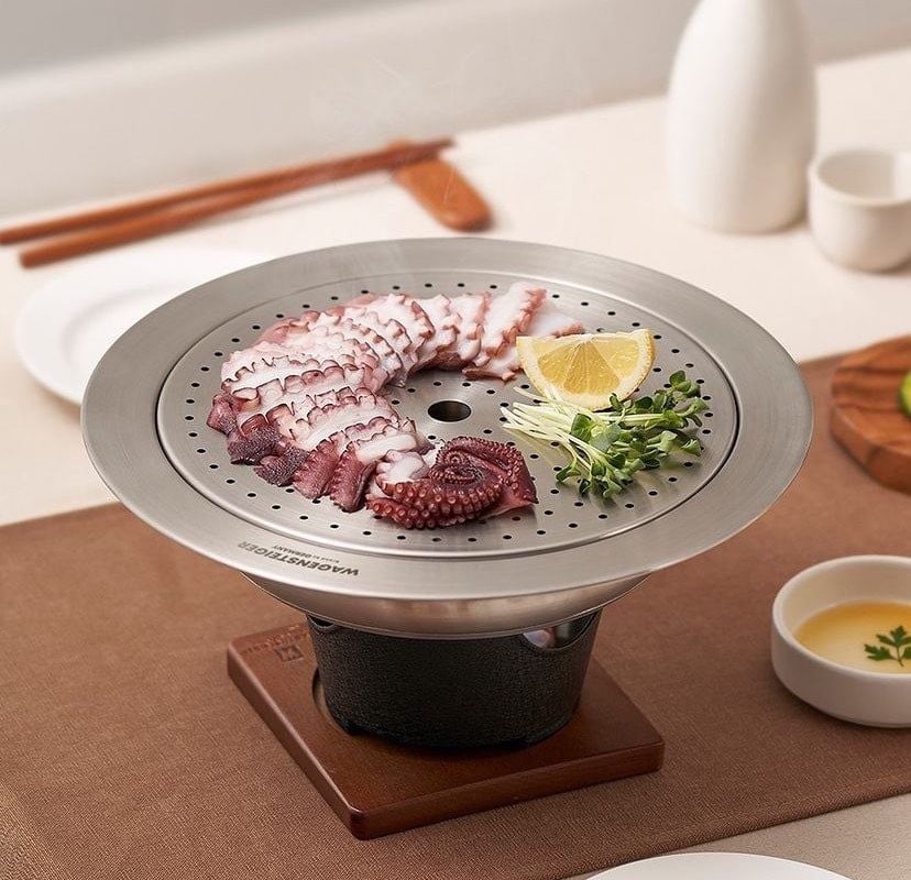 Nồi lẩu hơi, khay hấp thực phẩm kèm nắp chống nóng giúp giữ ấm đồ ăn Wagensteiger