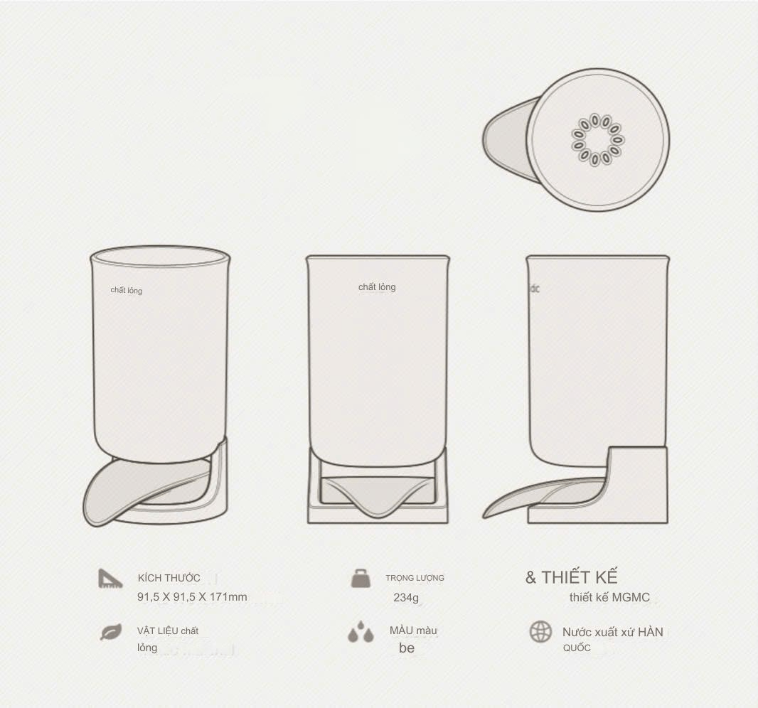 Giỏ đựng đũa thìa nhà bếp Fluidic thiết kế thoát nước khô ráo