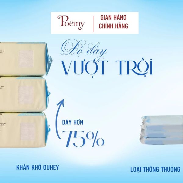 KHĂN KHÔ ĐA NĂNG OUHEY - 70 CHIẾC