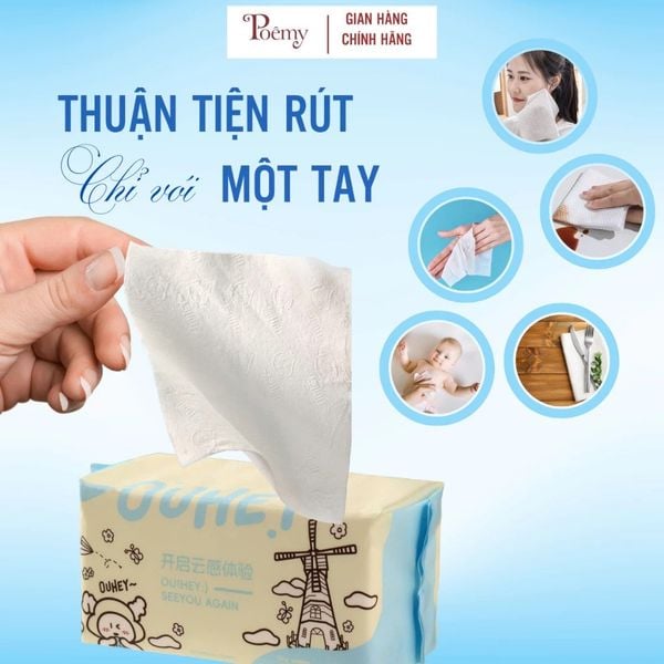 KHĂN KHÔ ĐA NĂNG OUHEY - 70 CHIẾC