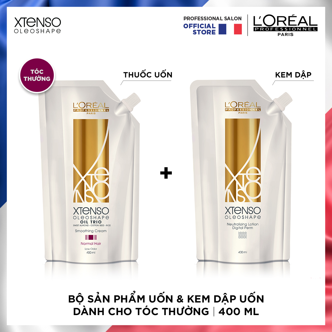 Bộ sản phẩm uốn & kem dập uốn dành cho tóc thường XTENSO OLEOSHAPE