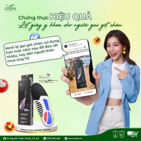 Chứng thực hiệu quả lót giày cho người gai gót chân