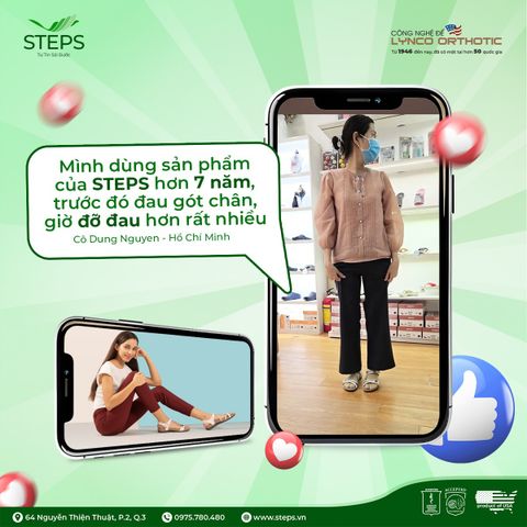 Cảm nhận của cô Dung Nguyen khi trải nghiệm giày dép sức khỏe tại STEPS.VN