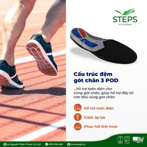Cấu Trúc Đệm Gót Chân Spenco 3 POD - Hỗ Trợ Toàn Diện và Đẩy Lùi Đau Gót Chân