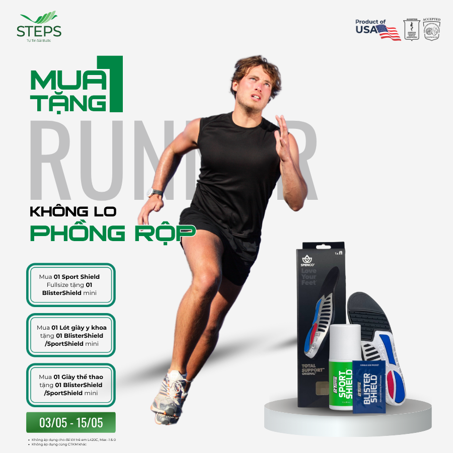 Mua 1 Tặng 1 - Runner hết sợ Phồng chân