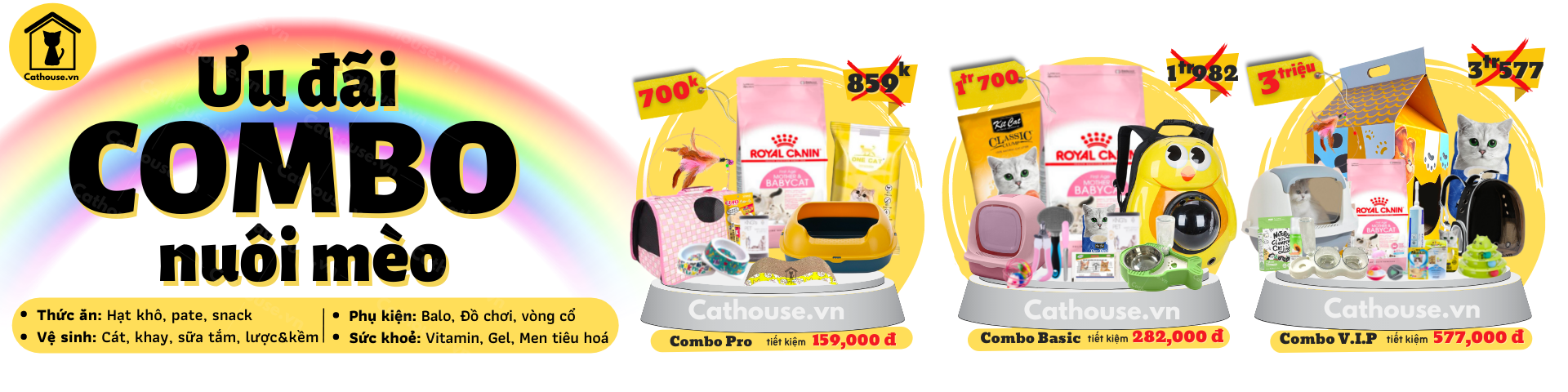 Combo nuôi mèo