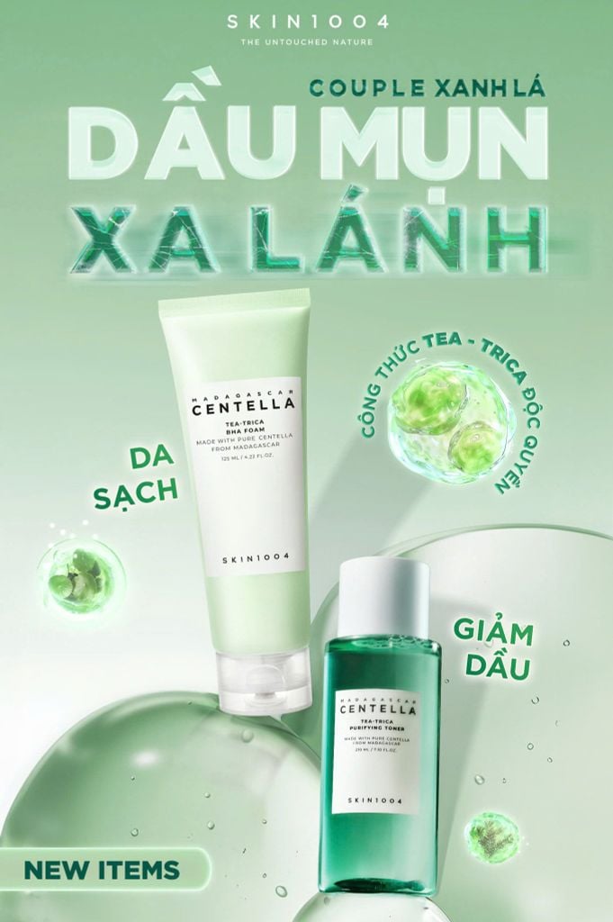 [HOT NEW ITEMS] Ra mắt bộ đôi Tea-Trica - Giải pháp sạch sâu tối ưu cho làn da dầu mụn
