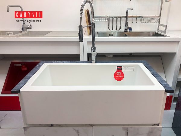 Apron Sink lắp bằng mặt đá