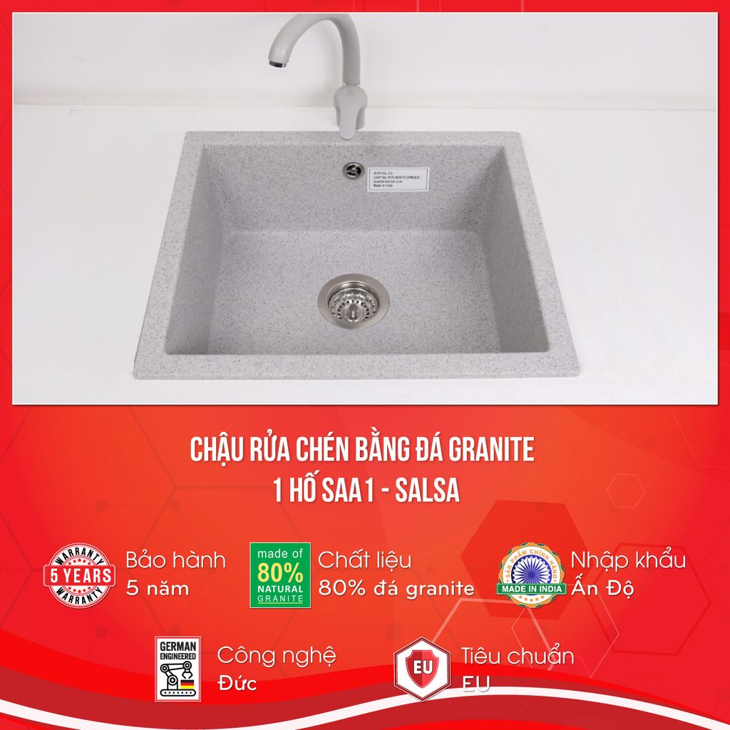 chậu đá granite 1 hố Carysil SAA1