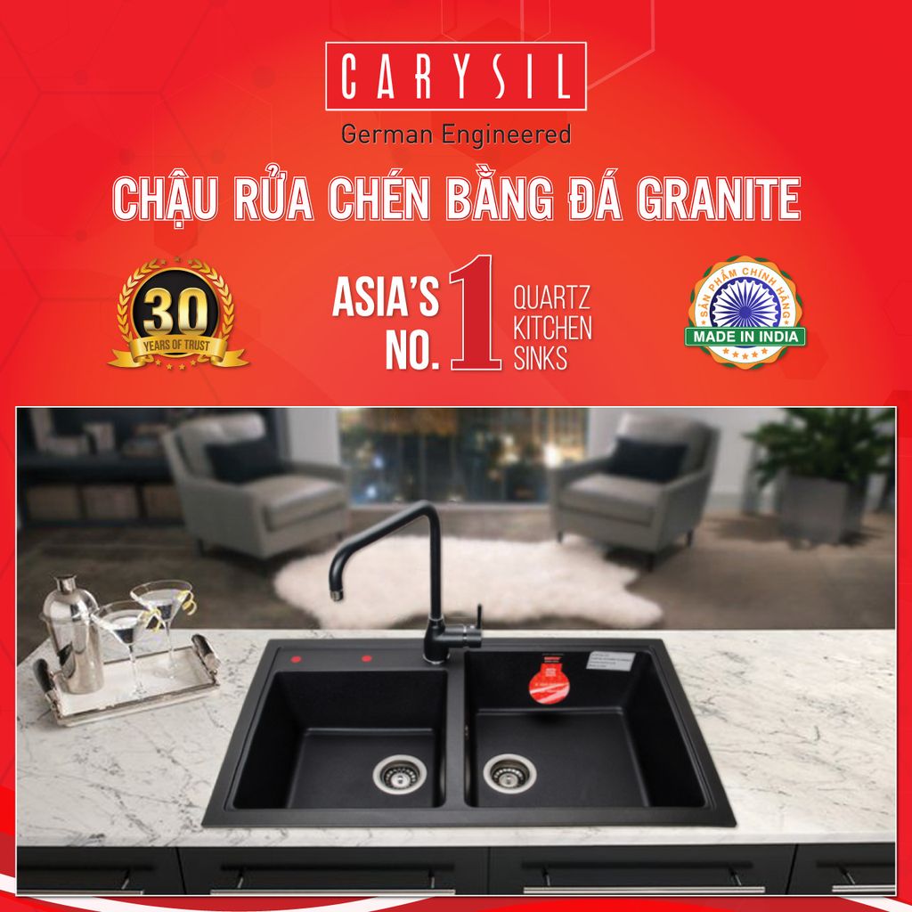 chậu rửa chén bằng đá granite VIC3