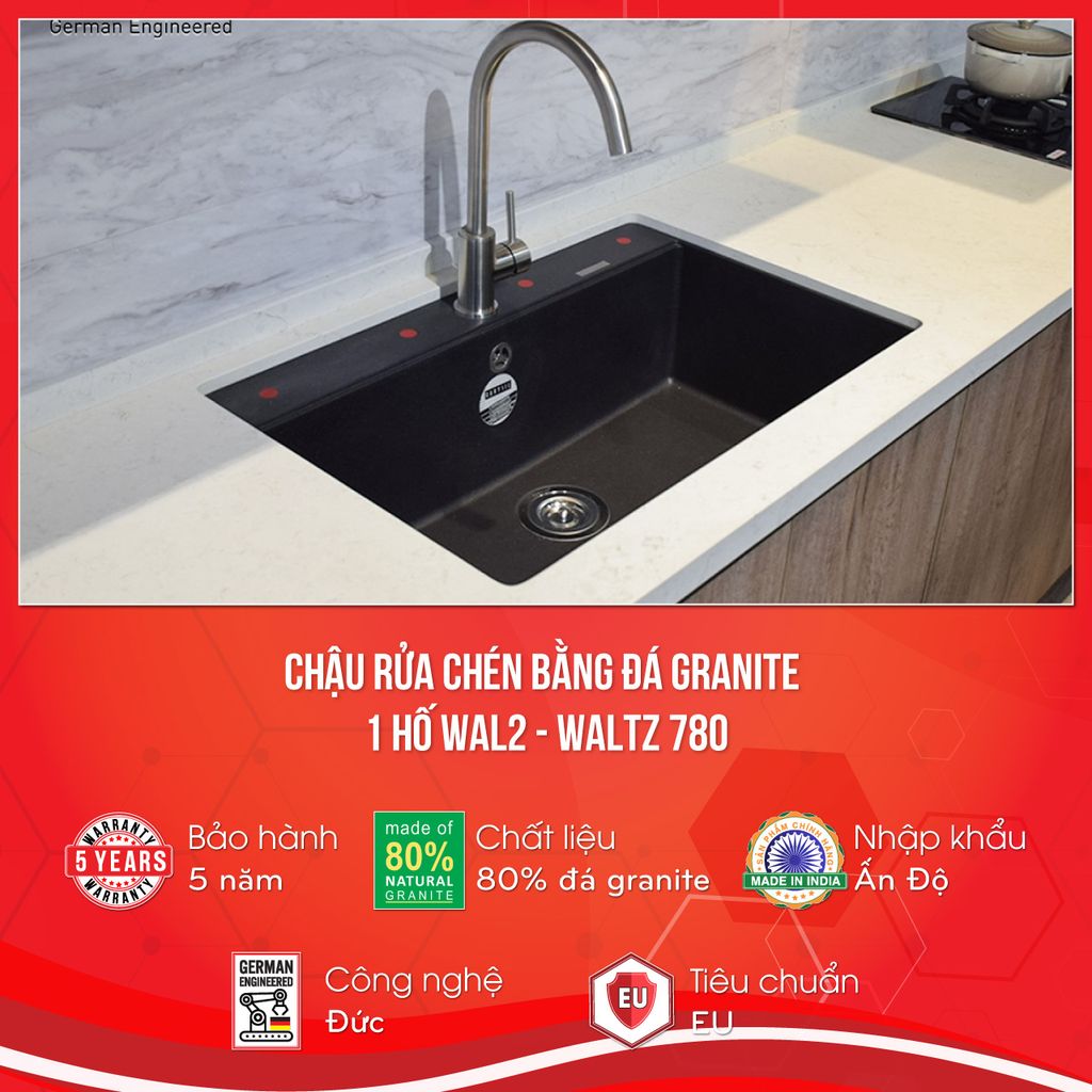 Chậu rửa chén bằng đá granite WAL2