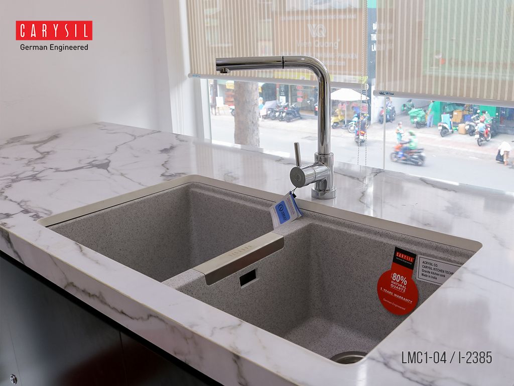 chậu rửa chén bằng đá granite chuyên lắp âm LMC1