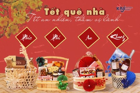 Giỏ quà tết Quê nhà - cầu cho năm mới an nhiên thấm vị lành