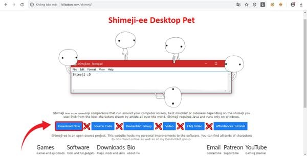 shimeji desktop pets