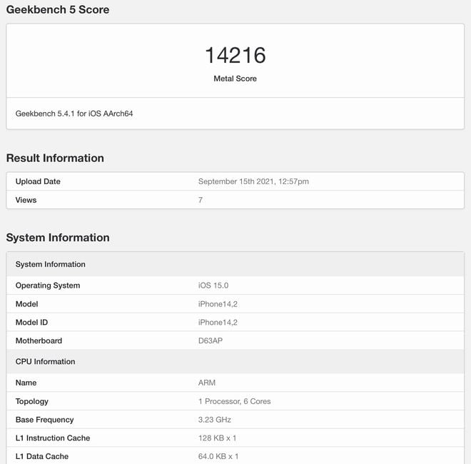 Điểm chuẩn benchmark từ A15 Bionic trên iPhone 13 và iPhone 13 Pro