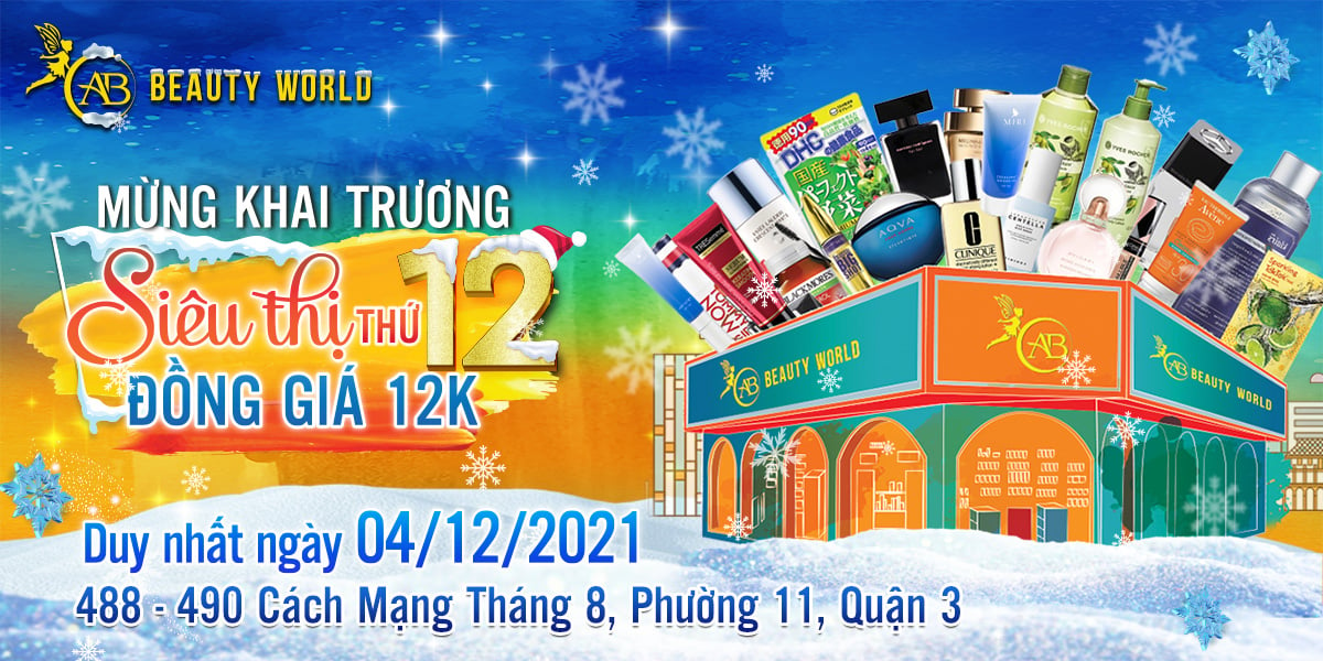 Khai Trương Siêu Thị Thứ 12 - Mỹ Phẩm Đồng Giá 12K