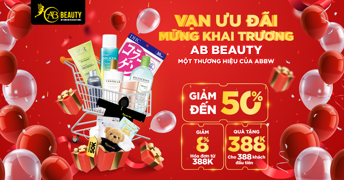 VẠN ƯU ĐÃI MỪNG KHAI TRƯƠNG AB BEAUTY - MỘT THƯƠNG HIỆU CỦA ABBW