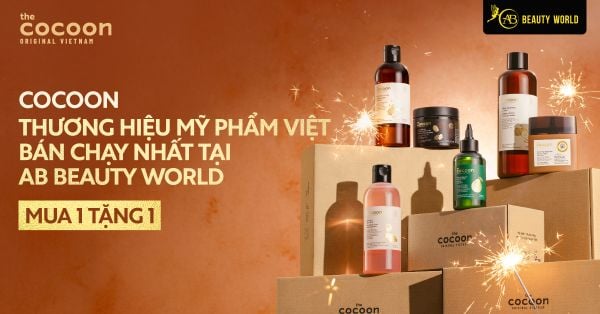 MUA 1 TẶNG 1  - CHÚC MỪNG COCOON LÀ THƯƠNG HIỆU MỸ PHẨM VIỆT BÁN CHẠY NHẤT TẠI AB BEAUTY WORLD NĂM 2024