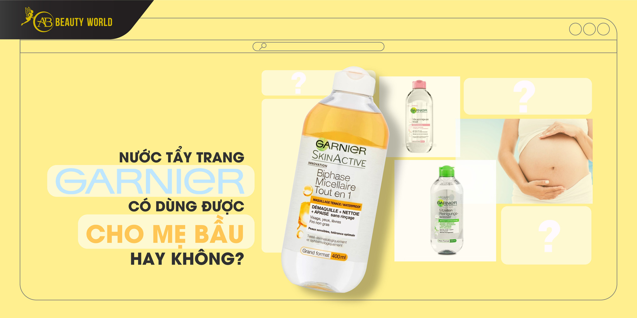 Nước Tẩy Trang Garnier Có Dùng Được Cho Mẹ Bầu Hay Không?