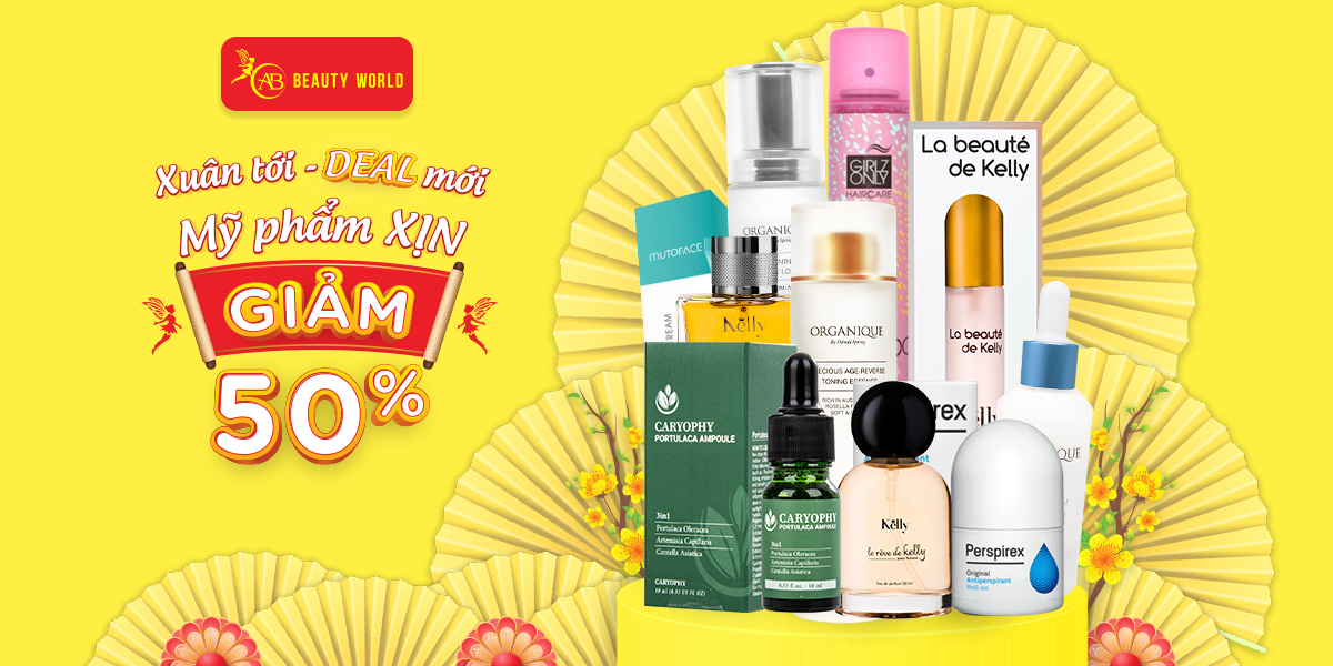 AB Beauty World khuyến mãi SỐC “GIẢM 50% các sản phẩm HOT dịp cận Tết”