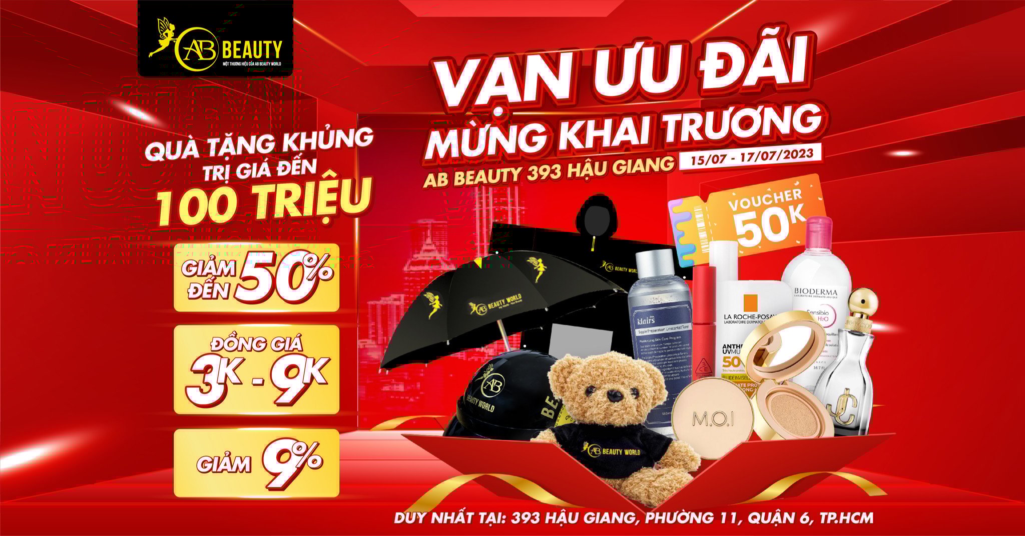 VẠN ƯU ĐÃI - MỪNG KHAI TRƯƠNG AB BEAUTY HẬU GIANG