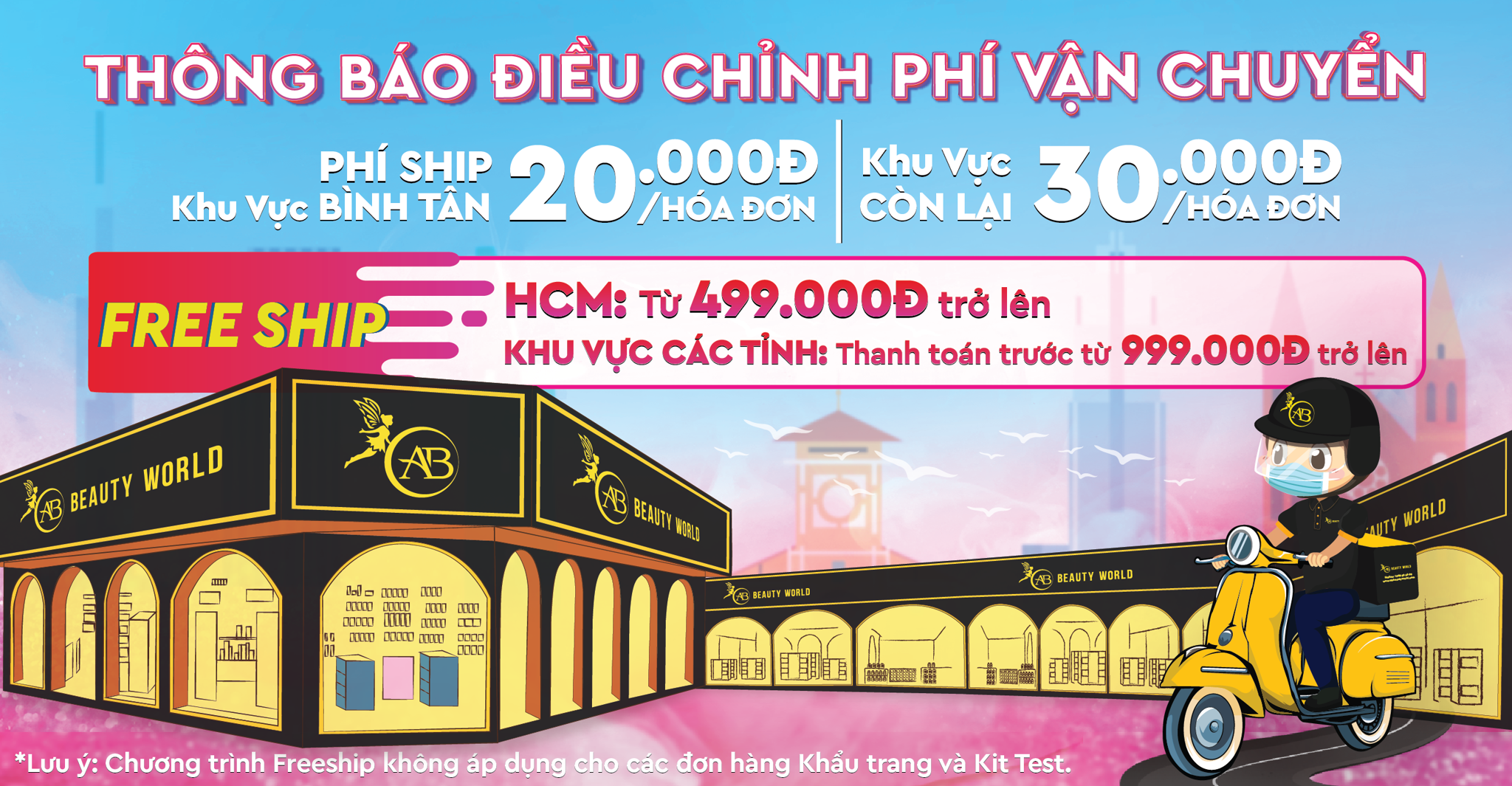 Thông Báo: AB Beauty World Điều Chỉnh Phí Ship Giao Hàng