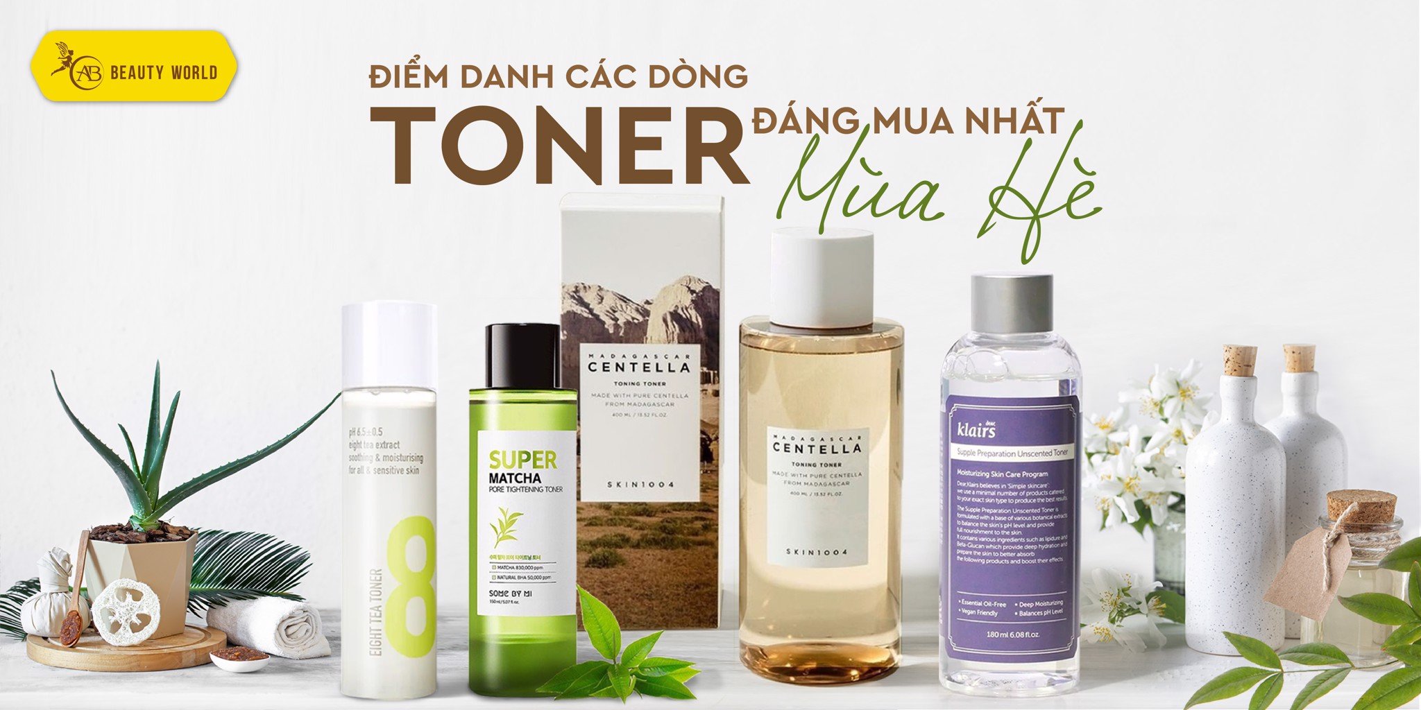 Da bớt dầu, mụn lặn nhanh với 4 chai Toner lợi hại này