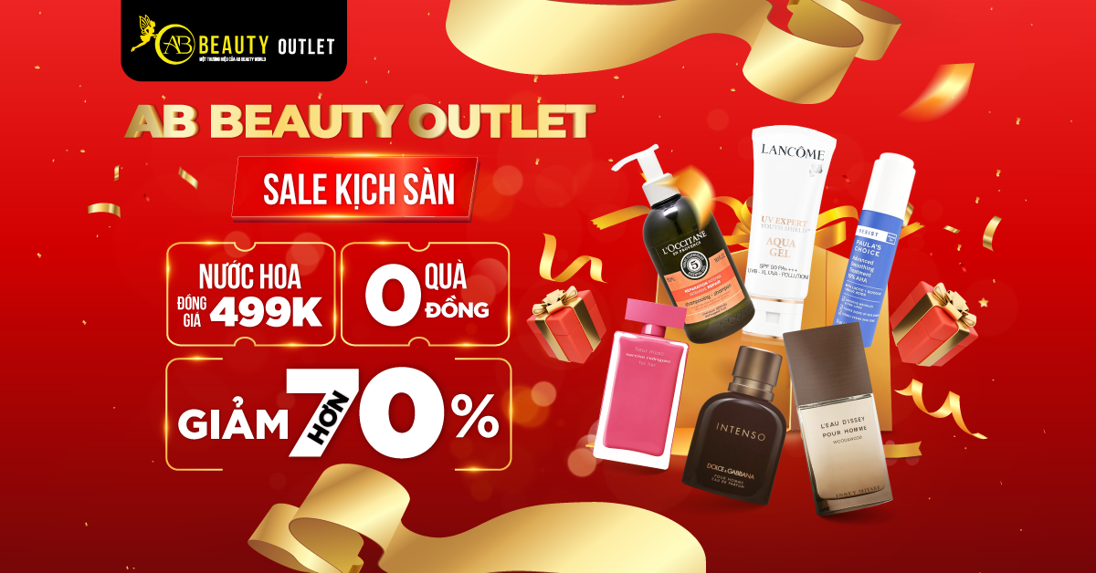 AB Beauty Outlet - Sale Kịch Sàn Đến 90% Nước Hoa đồng giá 499.000Đ + Quà tặng 0đ